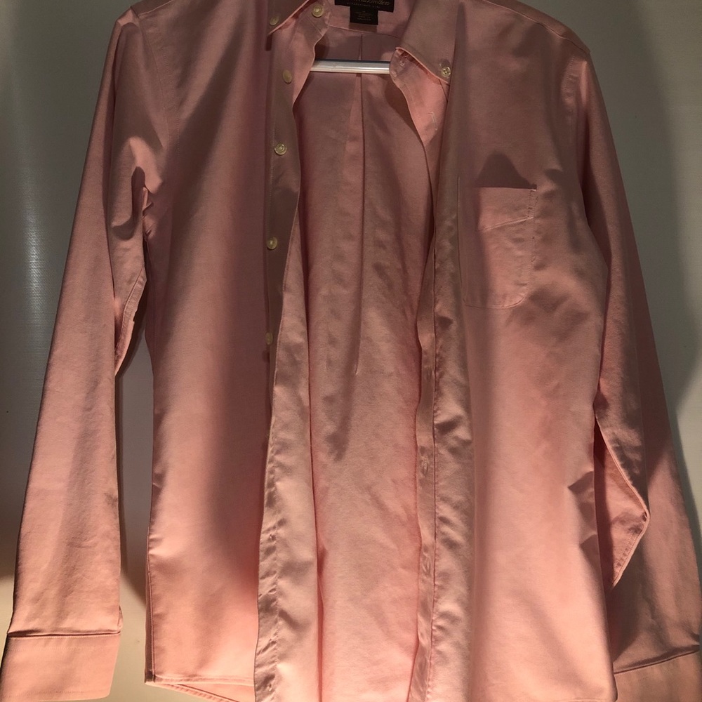 Brooks Brothers Salmon Red Dress Shirt Size 18